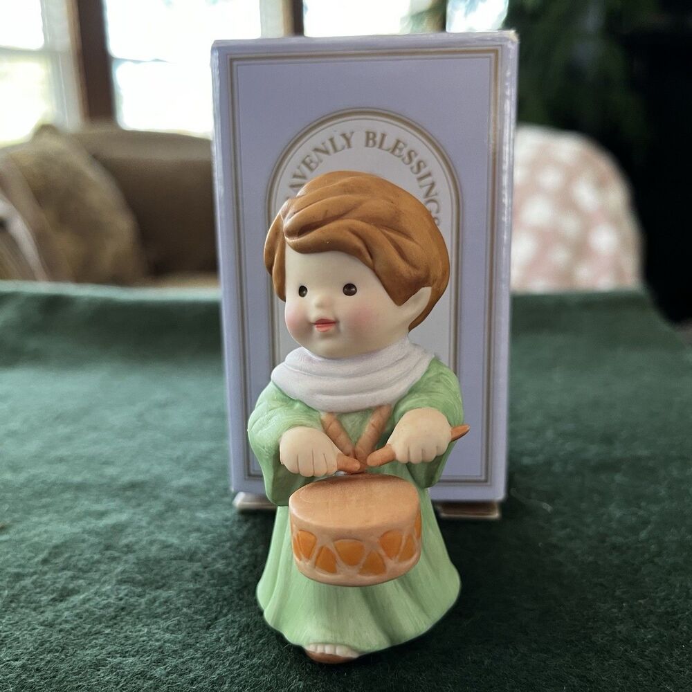 Vintage 1988 Heavenly Blessings Nativity Collection Drummer Boy Avon Replacement